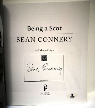 Rare Signed Sean Connery Being A Scot Softcover Book Beckett Bas Loa
