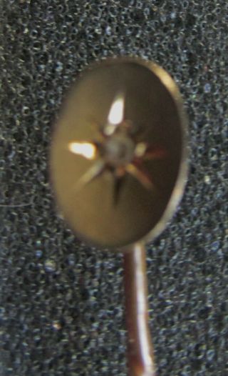 Antique Vintage 9 Ct Gold Stickpin With Diamond Chip