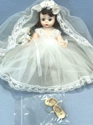 MADAME ALEXANDER 1966 Alexander - kins BK Wendy Doll BROWN Haired Bride 735 2