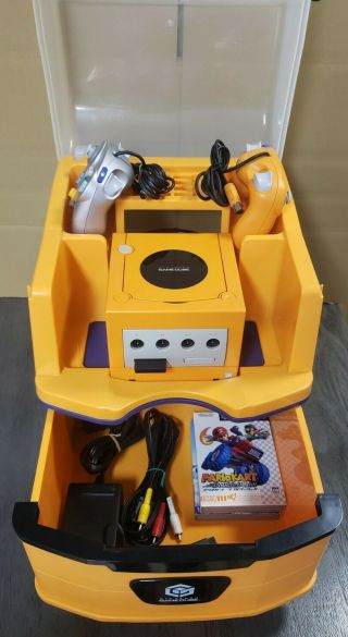 Rare Nintendo Gamecube Spice Orange W/region Switch/storage Rack Station,  Games