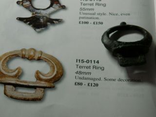 Iron Age / Celtic Bronze Terret Ring For Horse Chariot Metal Detecting Detector