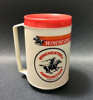 Rare Vintage Aladdin Winchester Ammunition Horse &rider Insulated Travel Mug Cup