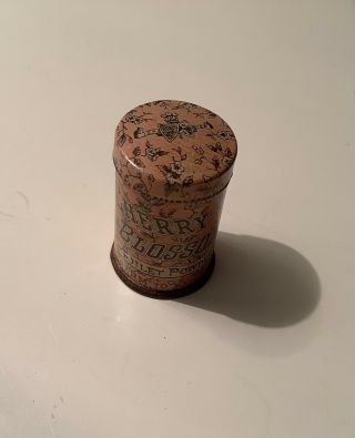 Antique Miniature Dolls House Tin Of Cherry Blossom Toilet Powder