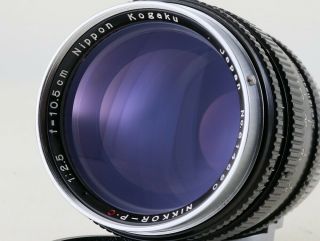 " Rare " Nikkor P C 10.  5cm F2.  5 Nippon Kogaku Ltm39 Lens,  " - " W/hood 1489
