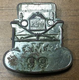 Antique 1915 - 1927 Ford Motor Company Employee Badge Model T M 99 Rare Find