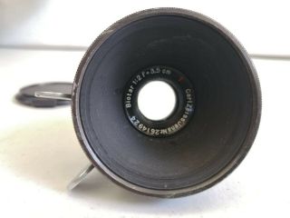 Carl Zeiss Jena Biotar 1:2 f=3.  5cm T rare lens Arri standard mount 2