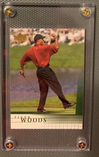 Very Rare 2001 Upper Deck Golf Tiger Woods National Vip Promo Rookie Rc