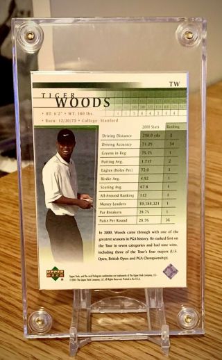 Very Rare 2001 Upper Deck Golf Tiger Woods National VIP Promo Rookie RC 2