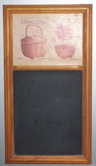 Unique Basket Design Chalk Board,  Retro Style Blackboard