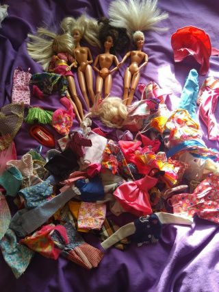 Barbie Dolls Bundle Inc Accessories,  Clothes.  Vintage Barbie.