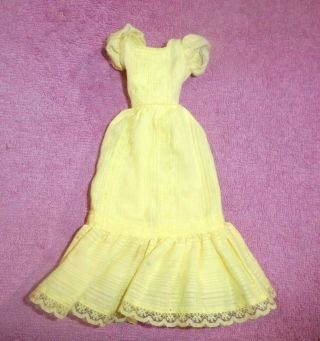 Vintage Barbie Doll Clothes - Superstar Era Barbie Yellow Dress