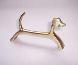 Vintage Bosse Art Deco Bronze Brass Dachshund Dog Figure Animal Ornament