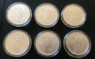 Rare Set 2011 - 2016 Archangel Michael Ukraine Investment Coins 999.  9 Silver Oz