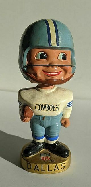 Rare Minty Vintage 1967 Dallas Cowboys Bobblehead Head Nodder Football Nfl Bb251
