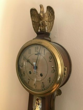 Rare Tiffany & Co.  Battle of Lake Erie Chelsea Ship ' s Bell Banjo Clock 3