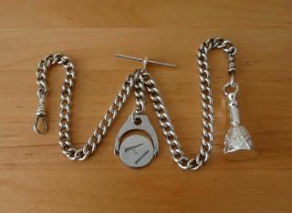 Masonic Spinner Fob & Maul Pocket Watch Chain