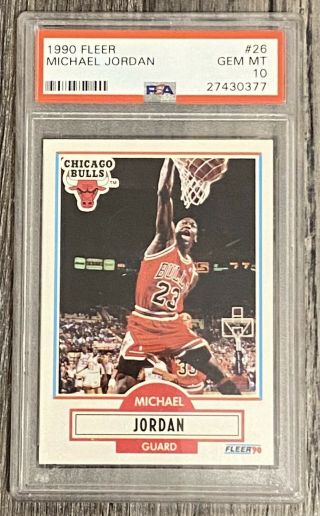Psa 10 Michael Jordan 1990 - 91 Fleer 26 Chicago Bulls Hof Goat Rare Gem