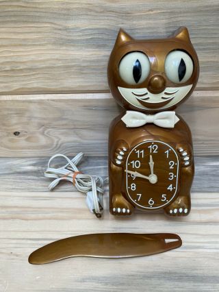 Rare Early 50’s Vintage Electric Kit Cat Klock Kat Clock D3 Copper 2