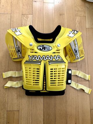 80s Vintage Jt Racing V2000 Chest Protector Rare Yellow Yamaha Yz490 Mx