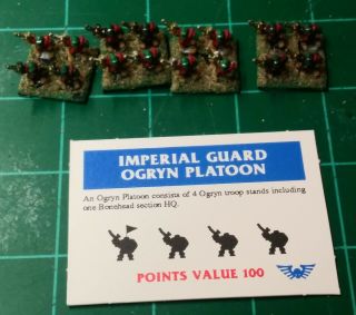 Games Workshop Epic 1992 4 X Imperial Guard Ogryn Unit 1 Rare & Oop