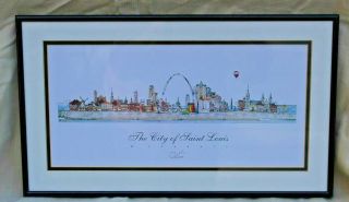 John Pils “the City Of Saint Louis” 2008 Pencil Signed Beautifully Framed