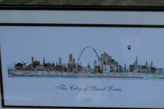 JOHN PILS “The City of Saint Louis” 2008 Pencil Signed Beautifully Framed 3