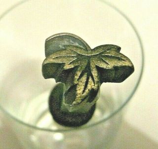 Bookbinding: Antique Brass Stamp In The Form Of A Maple Leaf