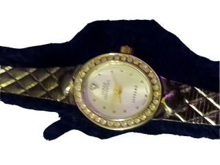 Fancy Sarah Coventry Supreme Two Tone Rhinestone Watch Battery