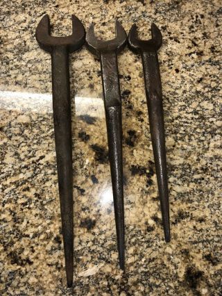 Vintage Ironworker American Bridge Spud Wrench Tools Ab 1” 7/8” 3/4” Rare