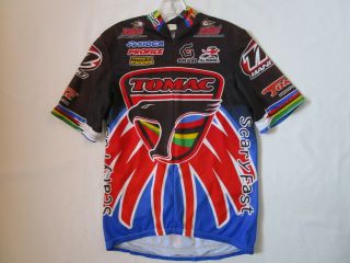 Vtg Aussie Tomac Scary Fast Racing Team Race Jersey Shirt Mx Mtb Cycling L Rare