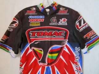 Vtg Aussie TOMAC Scary Fast Racing Team Race Jersey Shirt MX MTB Cycling L Rare 2