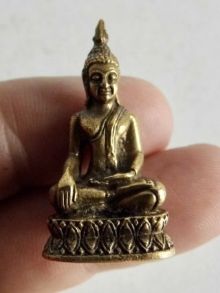 EXTREMELY RARE MINIATURE CHINESE BRONZE BUDDHA - 3.  75cm TALL - FINEST QUALITY 2