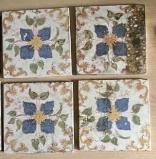 Reclaimed fireplace tiles From Approx Circa 1900 9 In Total 2