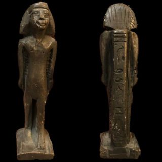 Egyptian Statue With Hieroglyphics,  Late Period 664 - 332 Bc (3)
