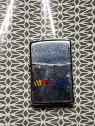 Vintage 1996 Nascar Zippo Refillable Lighter Race Dale Chrome Metal Case Rare