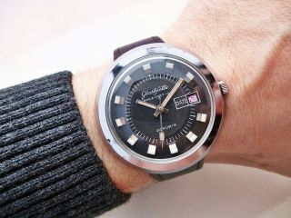 Rare German Glashutte / GlashÜtte Spezimatic Automatic Watch 1970 