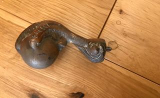 Vintage Victorian Style Ball And Claw Brass Fire Handle