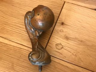 Vintage Victorian Style ball and Claw Brass Fire Handle 3
