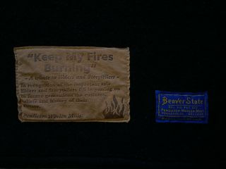 RARE Pendleton Beaver State Wool Blanket Story Teller Fires Burning Native 5