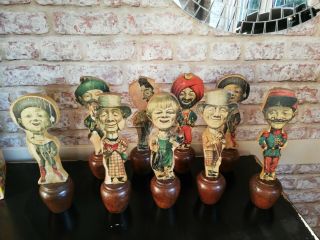 Set Of Large Victorian Figural Skittles - Rare And Quirky