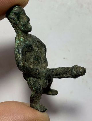 Ancient Roman Era Empire Bronze Phallic Pendant Fertility Symbol100 - 400ad 46m