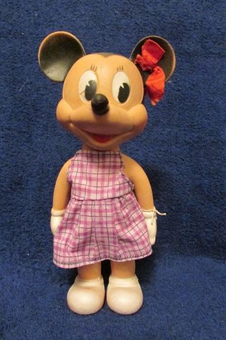 Vintage Rare/hard To Find Walt Disney/viceroy Minnie Mouse Rubber Squeak Toy