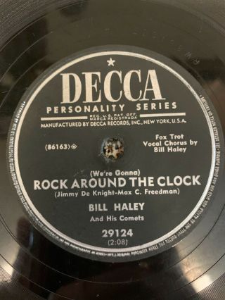 Bill Haley And His Comets Rock Around The Clock 78 Rpm Rare Decca Vintage