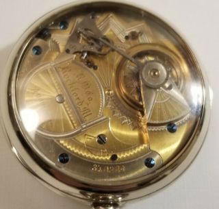 Rockford Rare 18S.  15 jewel adj.  Fancy dial two - tone movement only made 5,  500. 5
