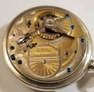 Rockford Rare 18S.  15 jewel adj.  Fancy dial two - tone movement only made 5,  500. 6