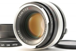 Rare Near Voigtlander Color Heliar 75mm F2.  5 Sl Olympus Om Mount Lens
