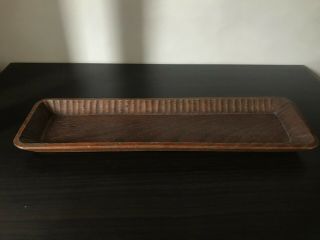 Rare Antique Meiji Japanese Hand Carved Hewn Wooden Tea Tray Keyaki
