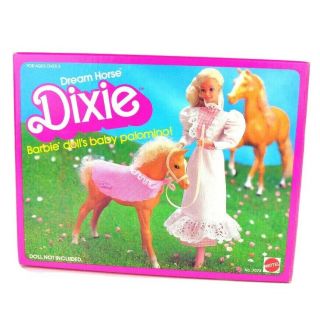 Vintage 1983 Mattel Barbie Dream Horse Dixie Baby Palomino Pony