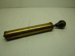 Vintage Brass For Coleman Lantern Lamp Wood Handle Hand Air Pump Tool