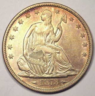 1873 Arrows Seated Liberty Half Dollar 50c Coin - Choice Au - Rare Coin